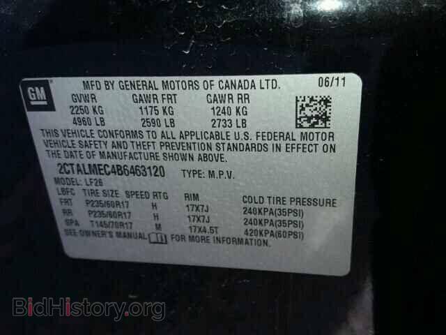 2011 GMC TERRAIN - VIN: 2CTALMEC4B6463120 - Фото 10