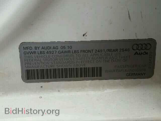 2010 AUDI A4 - VIN: WAUFFAFL8AN070508 - Фото 10