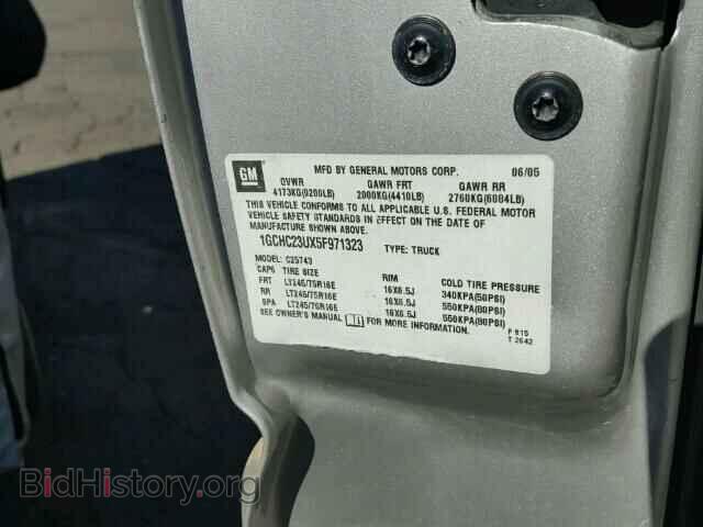 2005 CHEVROLET SILVERADO - VIN: 1GCHC23UX5F971323 - Фото 10