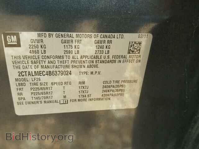 2011 GMC TERRAIN - VIN: 2CTALMEC4B6379024 - Photo 10