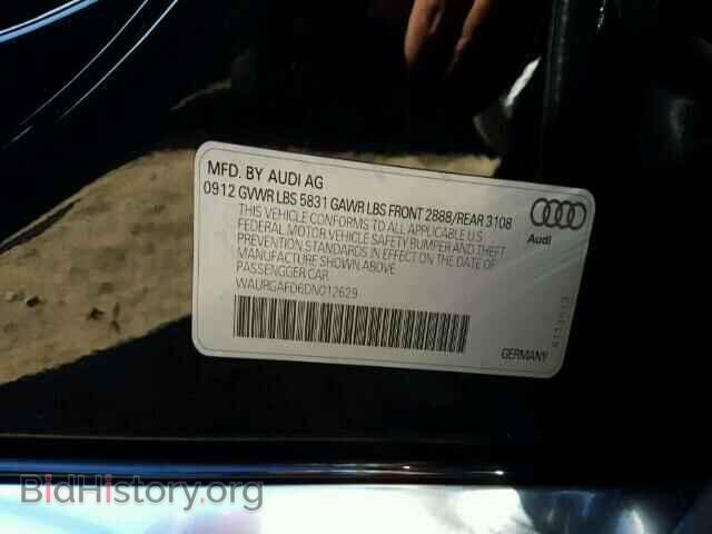 2013 AUDI A8 - VIN: WAURGAFD6DN012629 - Фото 10