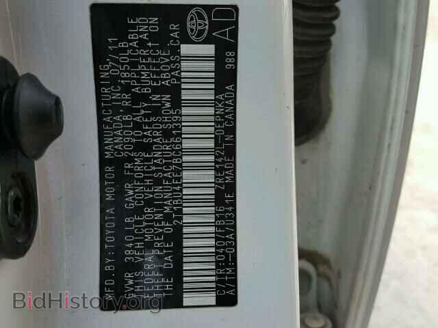 2011 TOYOTA COROLLA - VIN: 2T1BU4EE7BC661395 - Фото 10