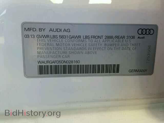 2013 AUDI A8 - VIN: WAURGAFD5DN028160 - Фото 10