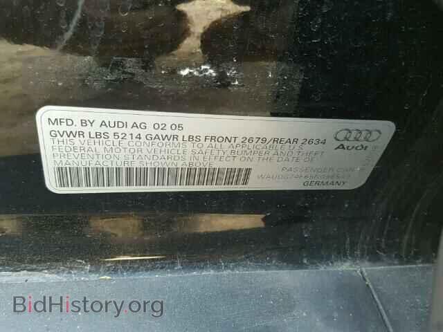 2005 AUDI A6 - VIN: WAUDG74F65N096549 - Фото 10