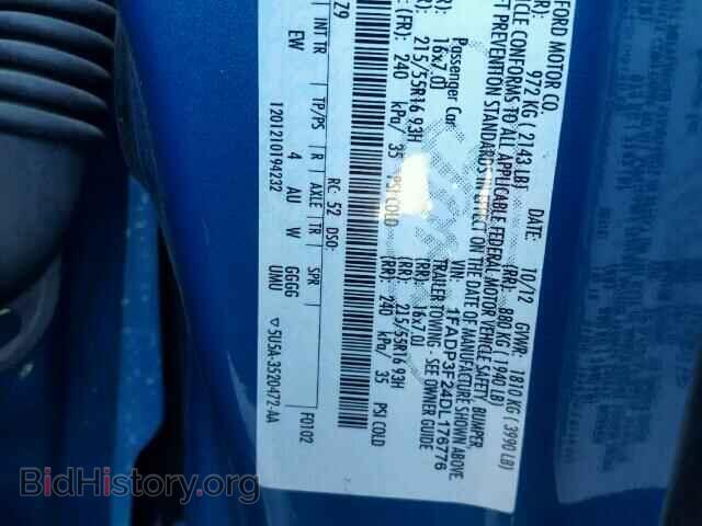 2013 FORD FOCUS - VIN: 1FADP3F24DL176776 - Фото 10