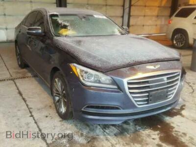 2015 Hyundai GENESIS, blue — VIN KMHGN4JE3FU088377, Copart