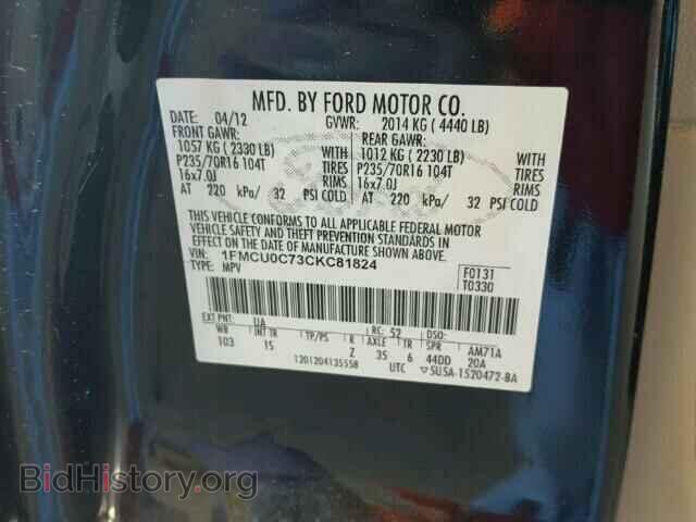 2012 FORD ESCAPE - VIN: 1FMCU0C73CKC81824 - Photo 10