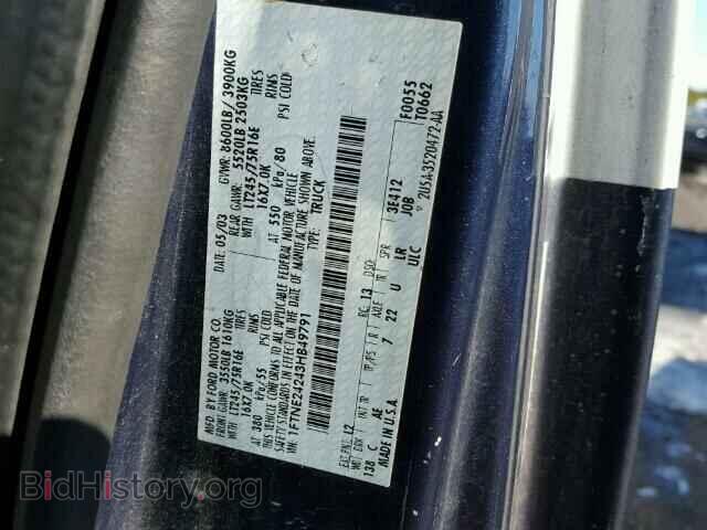 2003 FORD ECONOLINE - VIN: 1FTNE24243HB49791 - Фото 10