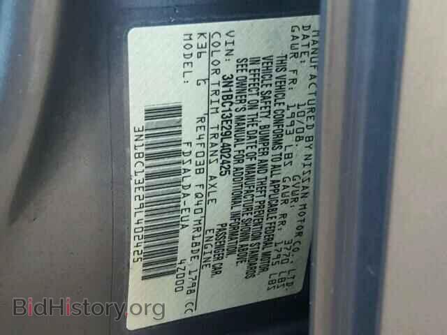 2009 NISSAN VERSA - VIN: 3N1BC13E29L402425 - Photo 10