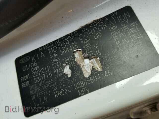 2006 KIA SORENTO - VIN: KNDJC733865604546 - Фото 10