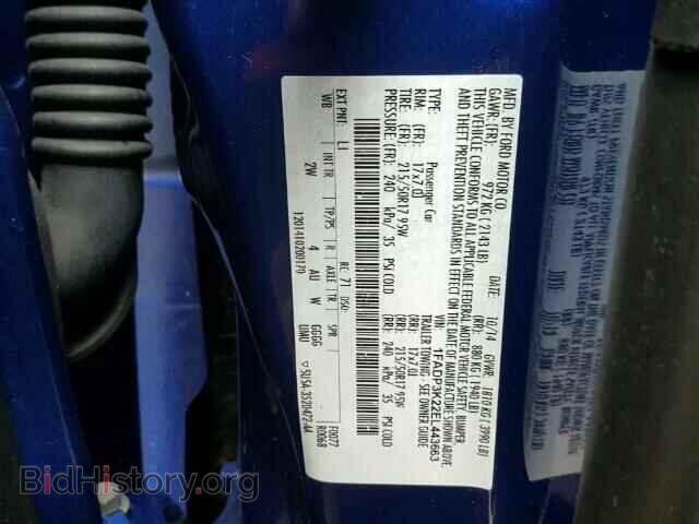 2014 FORD FOCUS - VIN: 1FADP3K22EL443663 - Фото 10