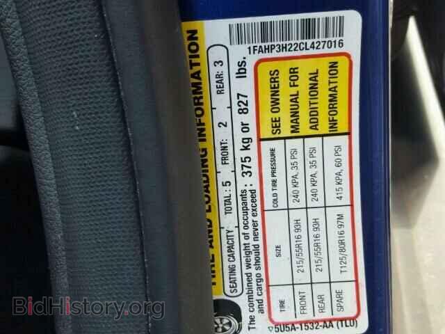 2012 FORD FOCUS - VIN: 1FAHP3H22CL427016 - Фото 10