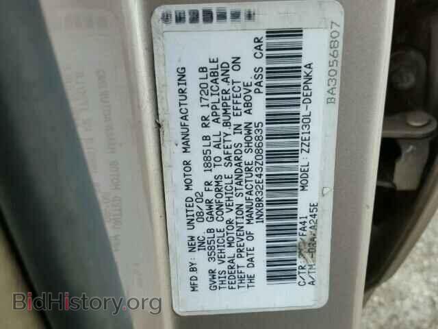 2003 TOYOTA COROLLA - VIN: 1NXBR32E43Z086835 - Фото 10