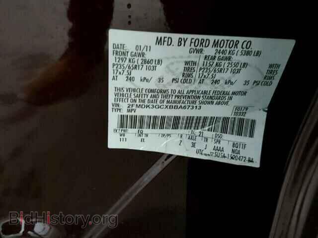 2011 FORD EDGE - VIN: 2FMDK3GCXBBA67313 - Photo 10