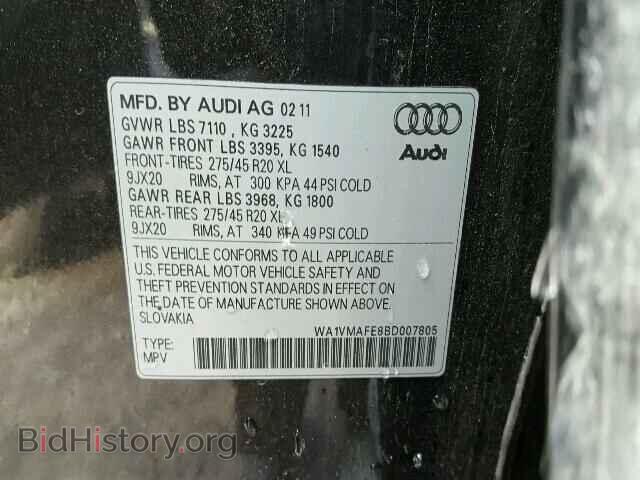 2011 AUDI Q7 - VIN: WA1VMAFE8BD007805 - Фото 10