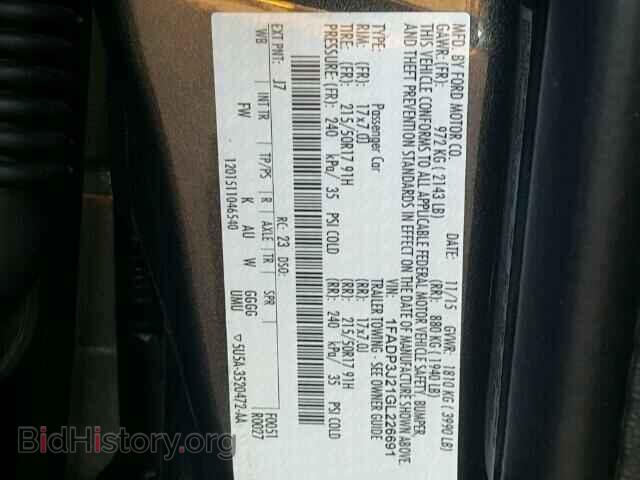 2016 FORD FOCUS - VIN: 1FADP3J21GL226691 - Фото 10