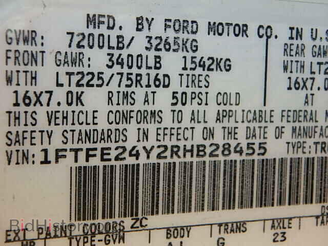 1994 FORD ECONOLINE - VIN: 1FTFE24Y2RHB28455 - Photo 9