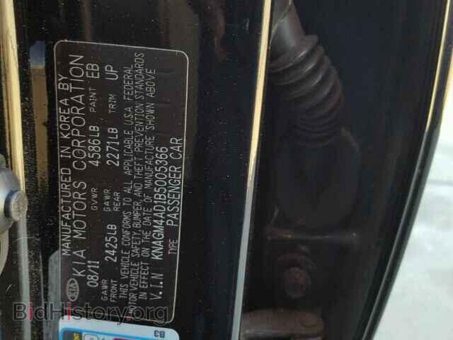 2011 KIA OPTIMA - VIN: KNAGM4AD1B5005366 - Фото 10