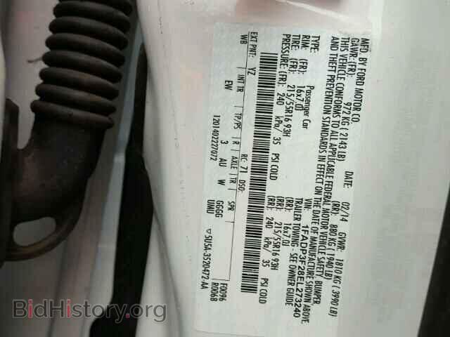 2014 FORD FOCUS - VIN: 1FADP3F28EL273240 - Фото 10