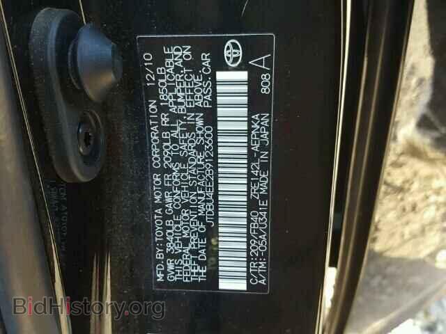 2011 TOYOTA COROLLA - VIN: JTDBU4EE2B9123600 - Фото 10