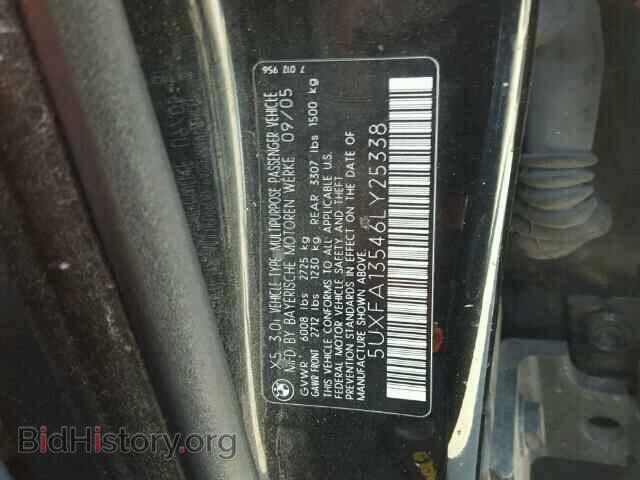2006 BMW X5 - VIN: 5UXFA13546LY25338 - Фото 10