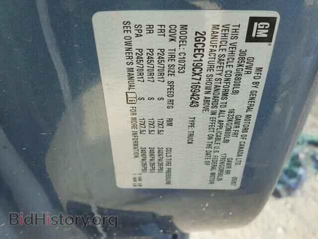 2007 CHEVROLET SILVERADO - VIN: 2GCEC19CX71694243 - Photo 10