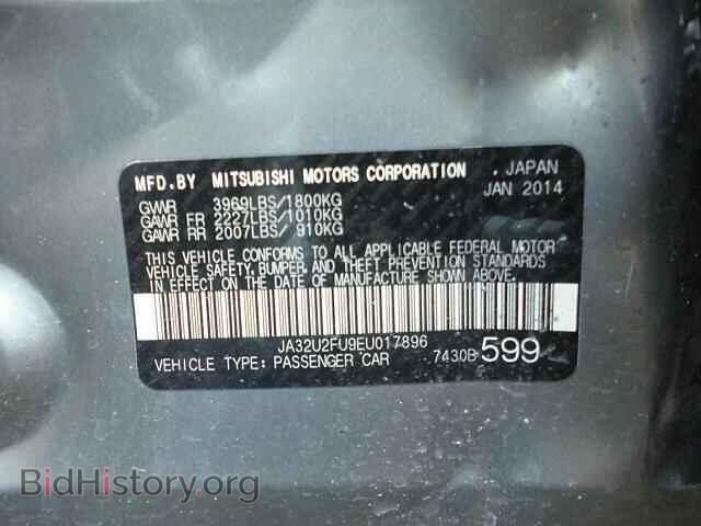 2014 MITSUBISHI LANCER - VIN: JA32U2FU9EU017896 - Фото 10