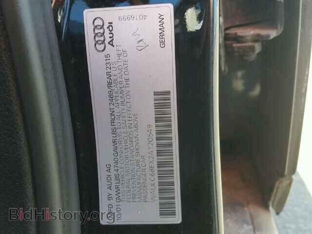 2002 AUDI A4 - VIN: WAULC68EX2A120549 - Photo 10