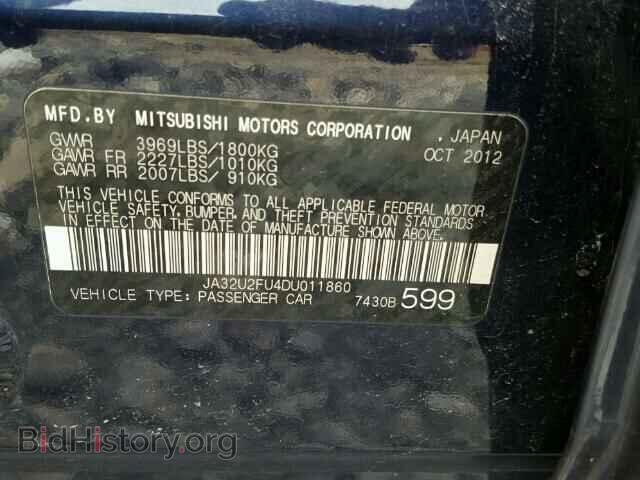 2013 MITSUBISHI LANCER - VIN: JA32U2FU4DU011860 - Фото 10