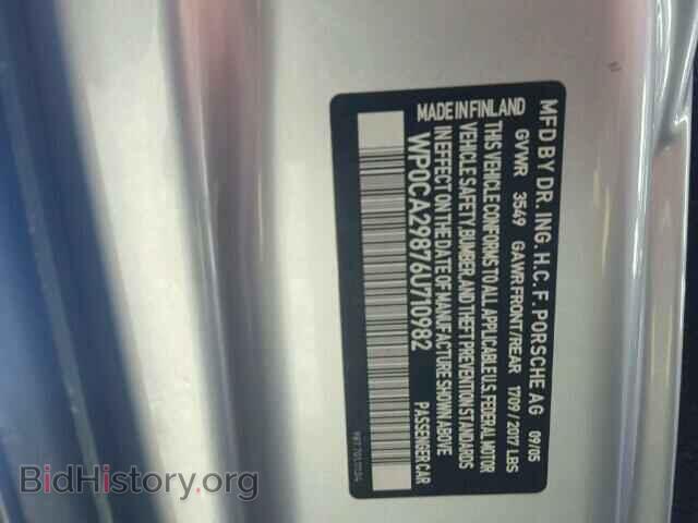 2006 PORSCHE BOXSTER - VIN: WP0CA29876U710982 - Фото 10