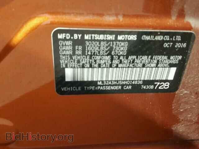 2017 MITSUBISHI MIRAGE - VIN: ML32A3HJ5HH014836 - Фото 10