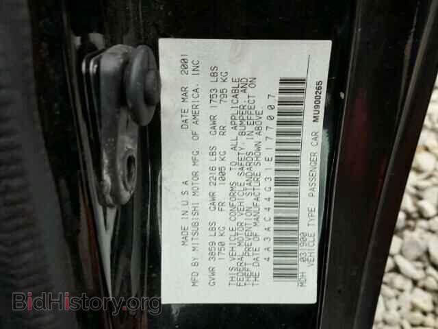 2001 MITSUBISHI ECLIPSE - VIN: 4A3AC44G31E177007 - Photo 10