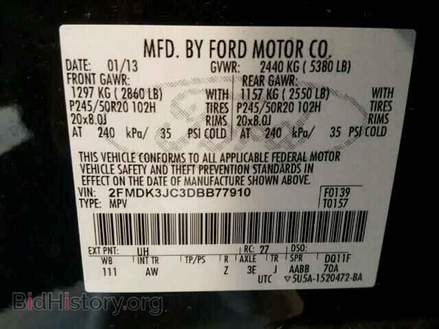 2013 FORD EDGE - VIN: 2FMDK3JC3DBB77910 - Photo 10
