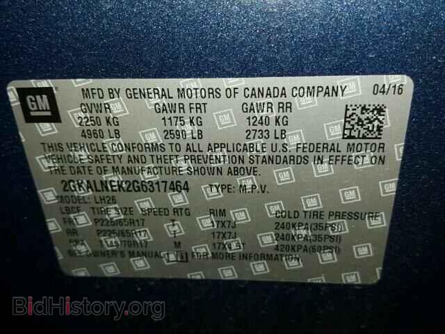 2016 GMC TERRAIN - VIN: 2GKALNEK2G6317464 - Фото 10