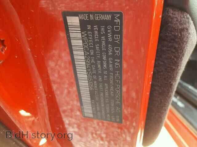 2000 PORSCHE 911 - VIN: WP0CA2994YS651056 - Фото 10