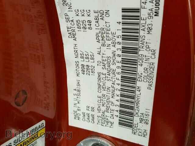 2009 MITSUBISHI ECLIPSE - VIN: 4A3AK24F69E030514 - Фото 10