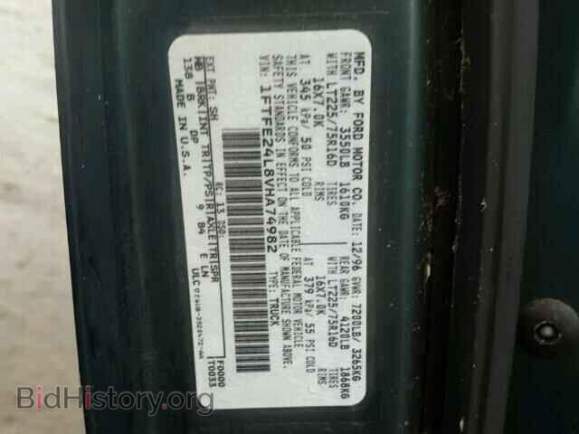 1997 FORD ECONOLINE - VIN: 1FTFE24L8VHA74982 - Фото 10