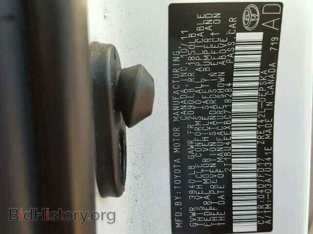 2011 TOYOTA COROLLA - VIN: 2T1BU4EEXBC718284 - Фото 10