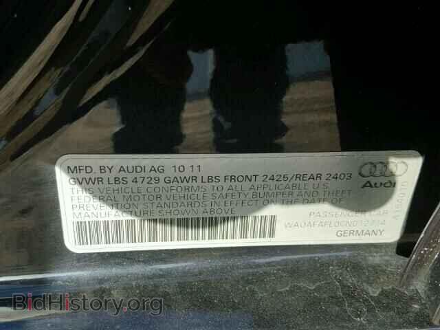 2012 AUDI A4 - VIN: WAUAFAFL0CN012714 - Фото 10