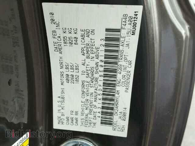 2011 MITSUBISHI ECLIPSE - VIN: 4A31K5DF1BE001123 - Photo 10