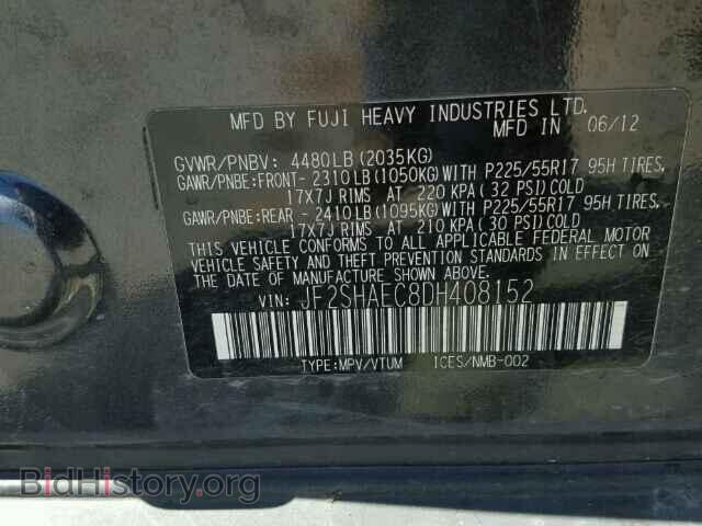 2013 SUBARU FORESTER - VIN: JF2SHAEC8DH408152 - Photo 10