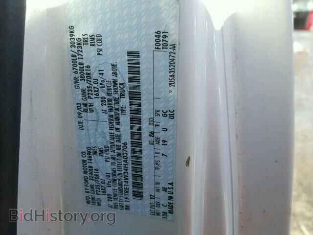 2004 FORD ECONOLINE - VIN: 1FTRE14W34HA03706 - Фото 10