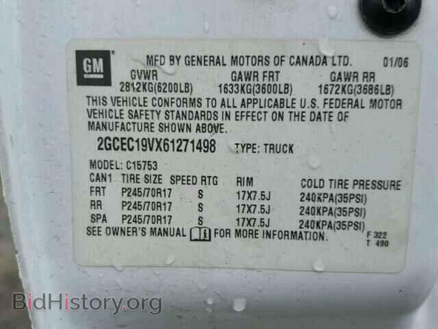 2006 CHEVROLET SILVERADO - VIN: 2GCEC19VX61271498 - Photo 10