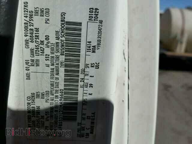 2001 FORD ECONOLINE - VIN: 1FBSS31L21HA96640 - Photo 10