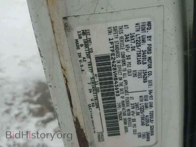 1997 FORD ECONOLINE - VIN: 1FTFE2428VHB43693 - Photo 10