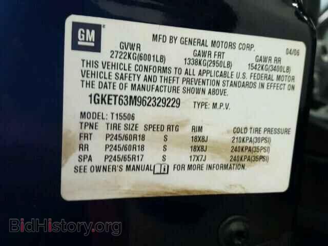 2006 GMC ENVOY - VIN: 1GKET63M962329229 - Фото 10