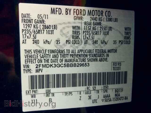 2011 FORD EDGE - VIN: 2FMDK3GC5BBB29653 - Photo 10