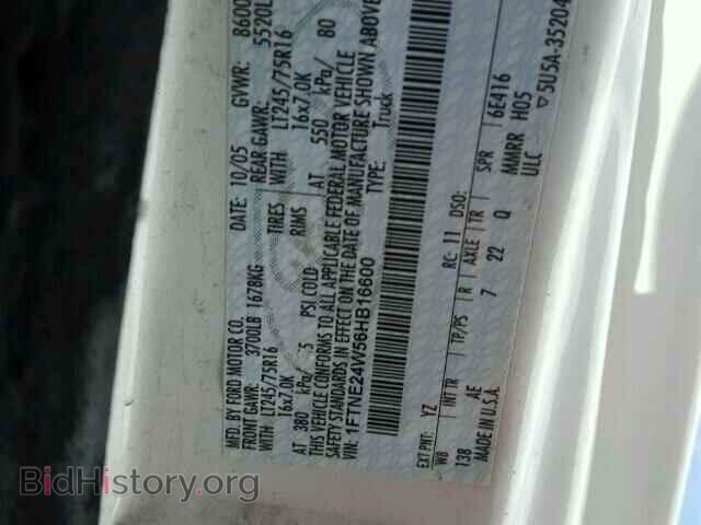 2006 FORD ECONOLINE - VIN: 1FTNE24W56HB16600 - Фото 10