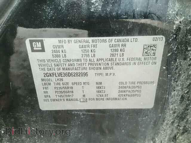 2013 GMC TERRAIN - VIN: 2GKFLVE36D6282096 - Фото 10