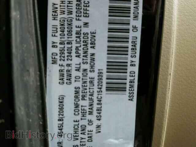 2005 SUBARU OUTBACK - VIN: 4S4BL84C154209391 - Фото 10